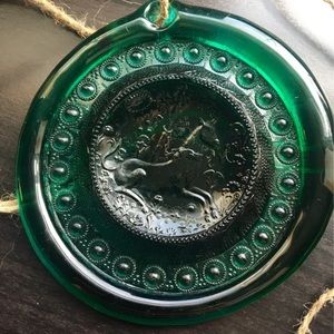 Vintage pressed glass, sun catcher